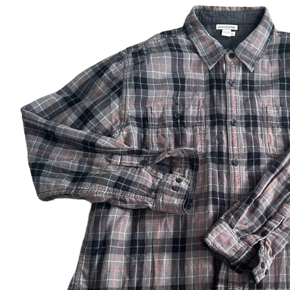 Men’s Carbon 2 Cobalt Plaid Flannel Shirt‎ size XL